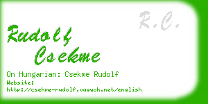 rudolf csekme business card